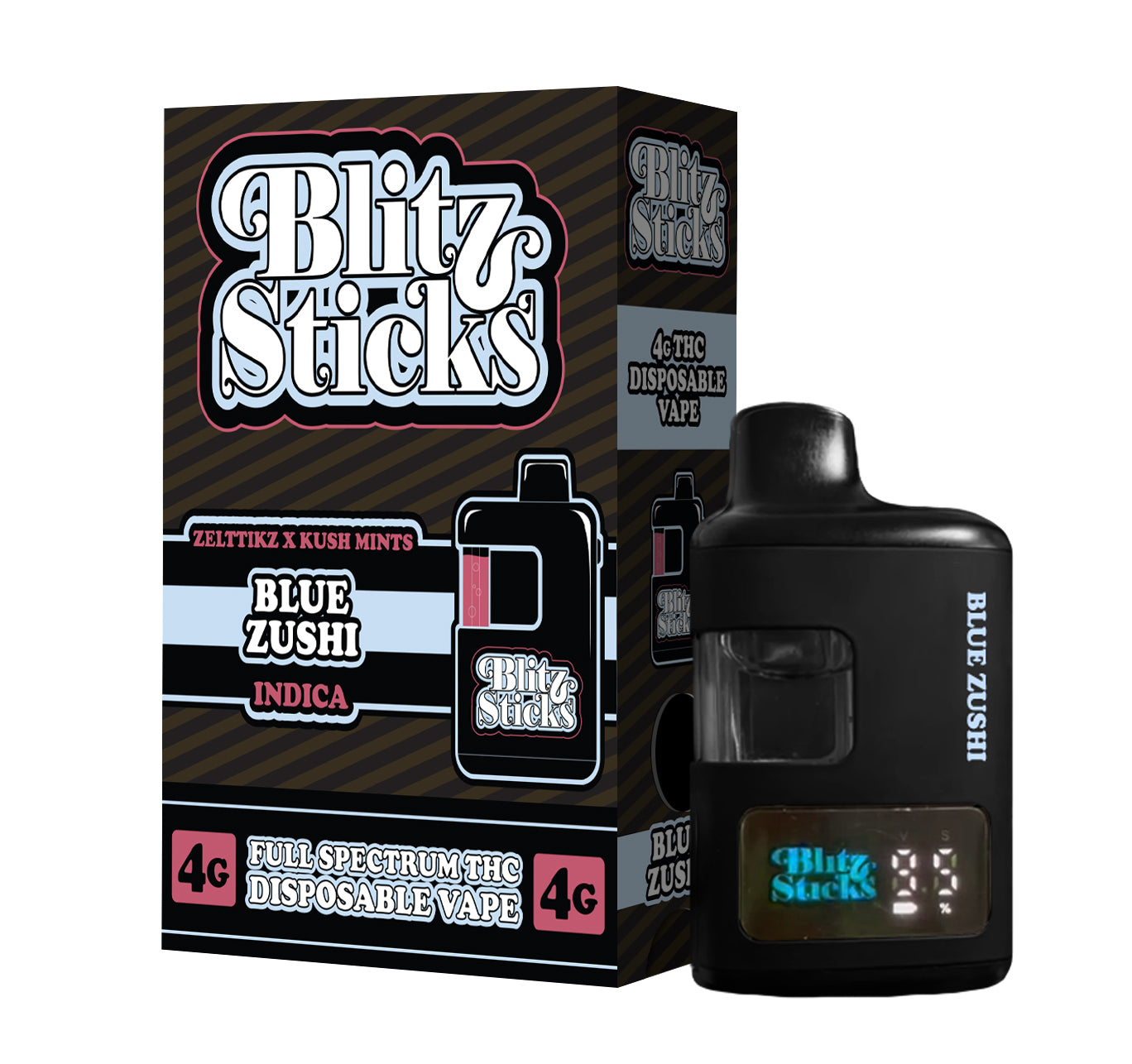 blue zushi vape Blitz Sticks 4G Full Spectrum THC Disposable Vape