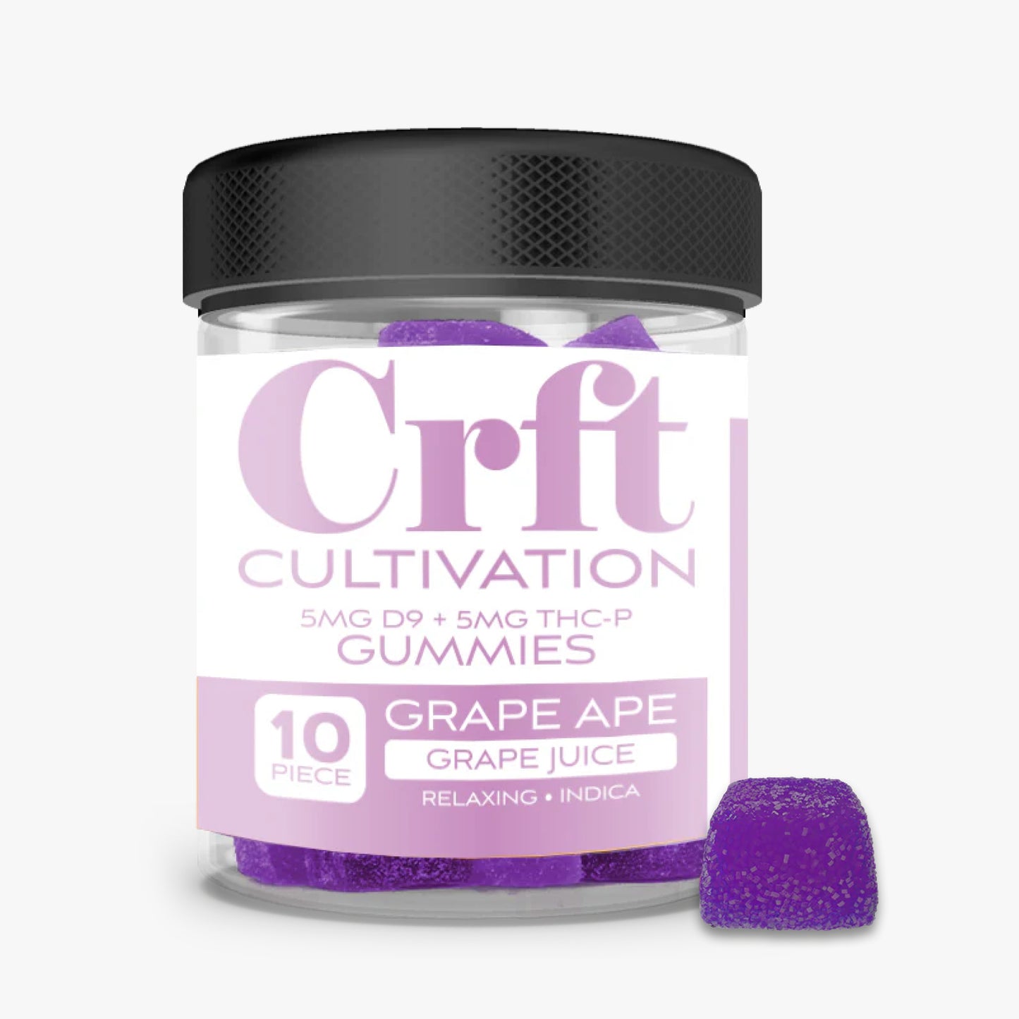 Crft 10MG Gummies (5MG D9 + 5MG THC-P) - Grape Ape