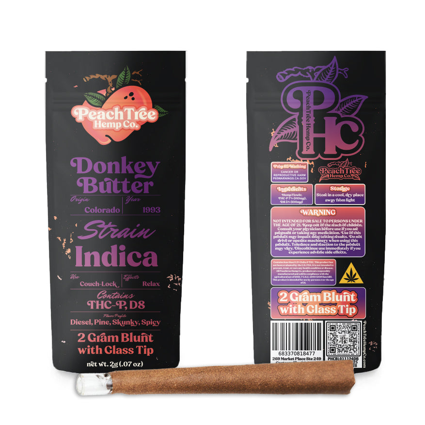 PeachTree Hemp Co. – Donkey Butter 2G Blunts with Glass Tip