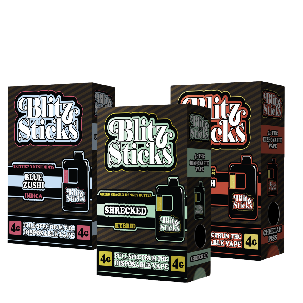 Blitz Sticks 4G Full Spectrum THC Disposable Vape - Variety Pack True Hemp Creations Blitz Sticks 4G Full Spectrum THC Disposable Vape - Variety Pack True Hemp Creations