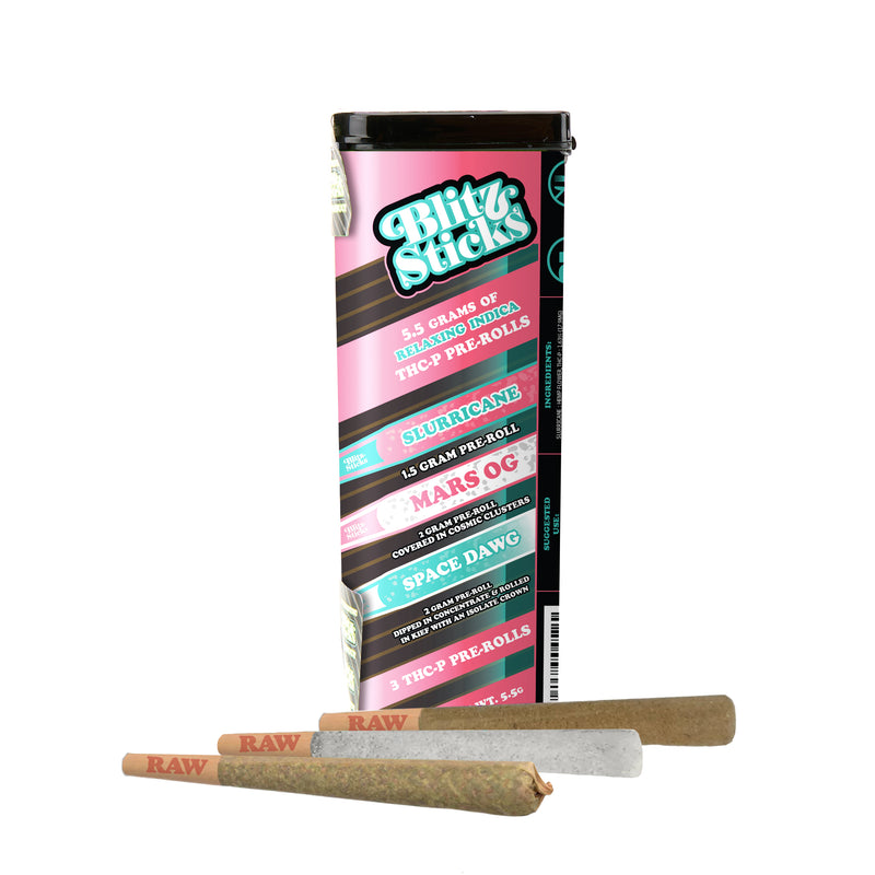 Blitz Sticks Relaxing Indica THC-P Pre-Roll Variety Packs (5.5g)