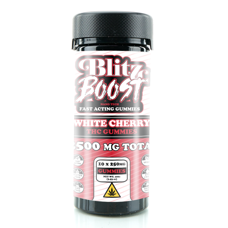 Blitz Boost Fast Acting THC Gummies – 2,500mg Total (10ct)