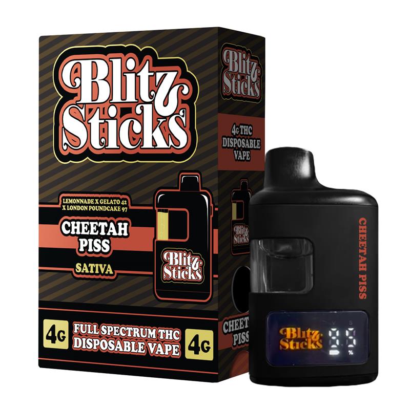 Cheetah Piss Blitz Sticks 4G Full Spectrum THC Disposable Vape