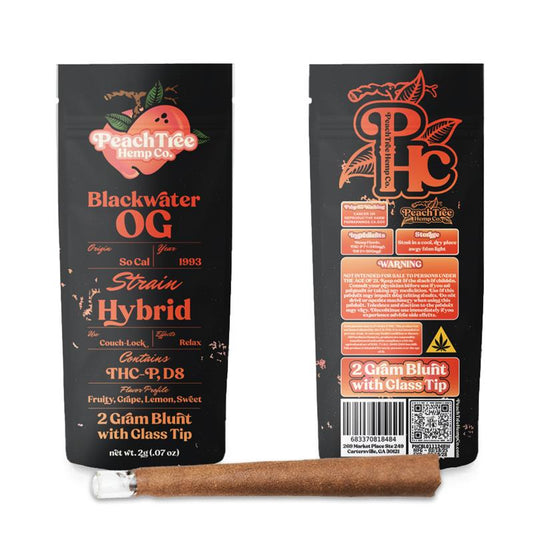 PeachTree Hemp Co. – Blackwater OG 2G Blunts with Glass Tip