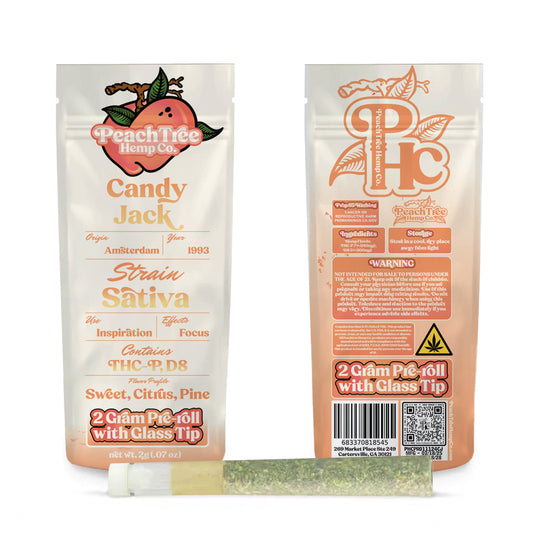 PeachTree Hemp Co. –  Candy Jack 2G Glass Tip Pre-Roll