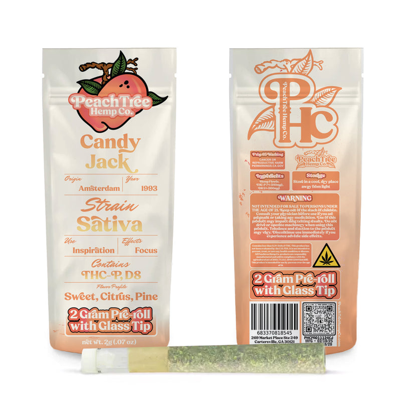PeachTree Hemp Co. –  2G Glass Tip Pre-Roll Collection