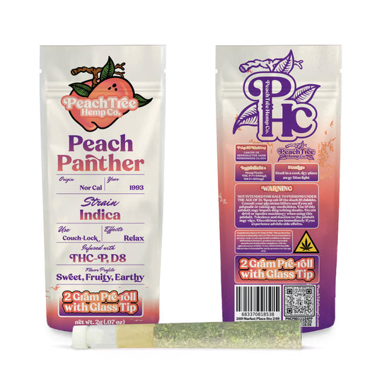PeachTree Hemp Co. – Peach Panther 2G Glass Tip Pre-Roll