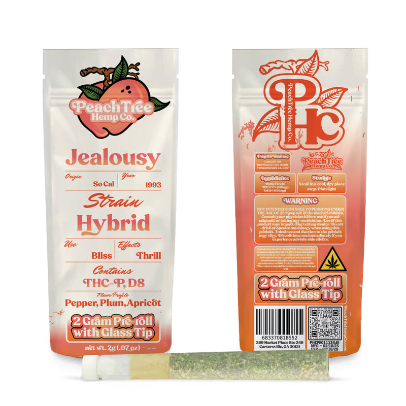 PeachTree Hemp Co. – Jealousy 2G Glass Tip Pre-Roll