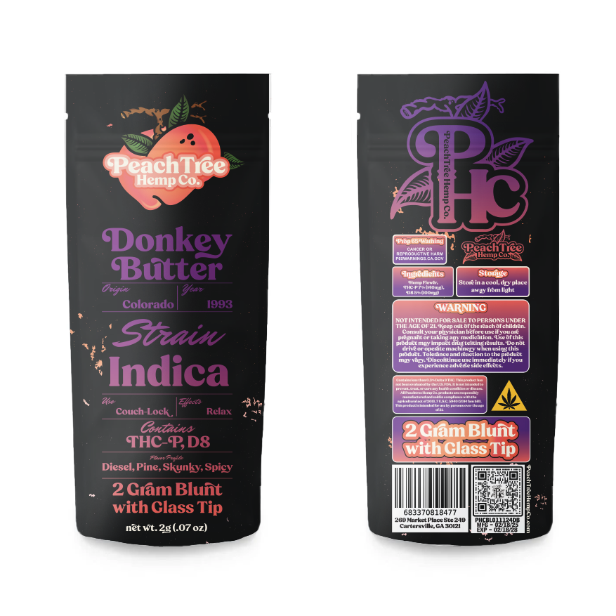 PeachTree Hemp Co. – 2G Blunts with Glass Tip