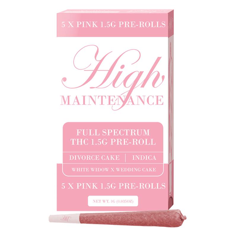 High Maintenance – 5ct Full Spectrum THC 1.5g Pre-Rolls