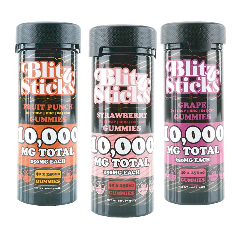 Blitz Sticks THC Gummies – 10,000mg Total (40ct)