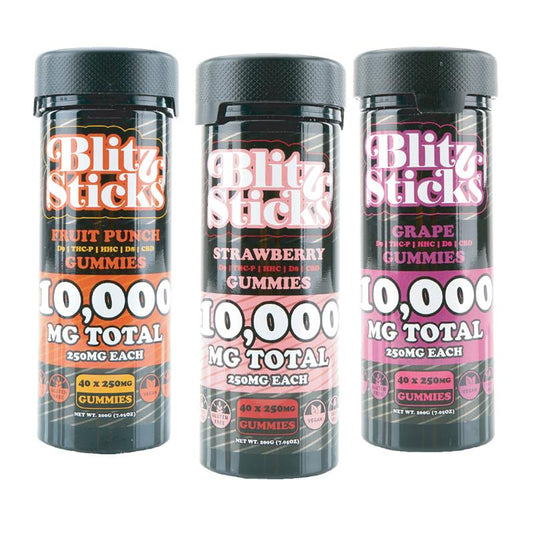 Blitz Sticks THC Gummies – 10,000mg Total (40ct)