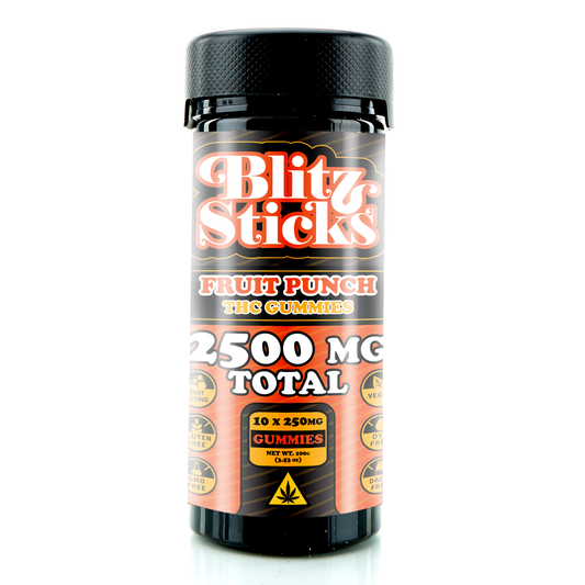 Blitz Sticks THC Gummies – 2,500mg Total (10ct)