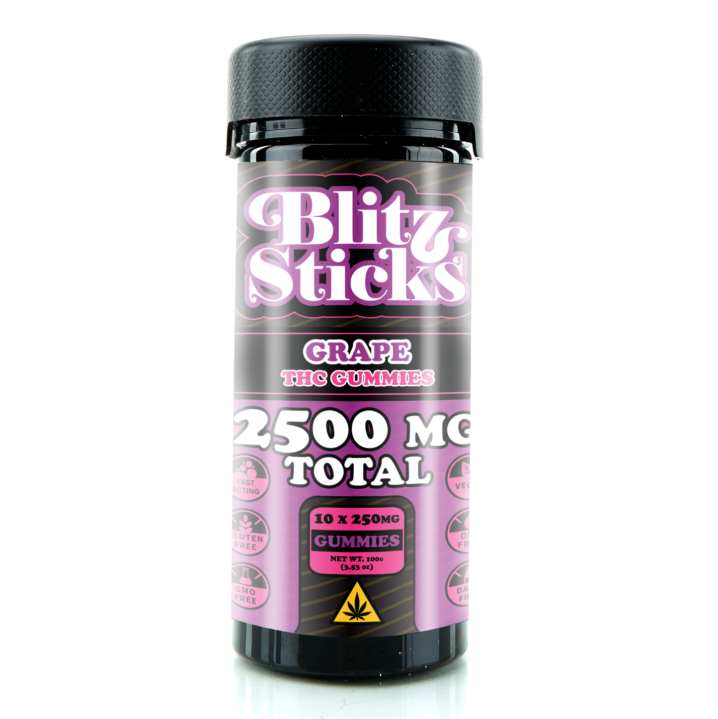 Blitz Sticks THC Gummies – 2,500mg Total (10ct)