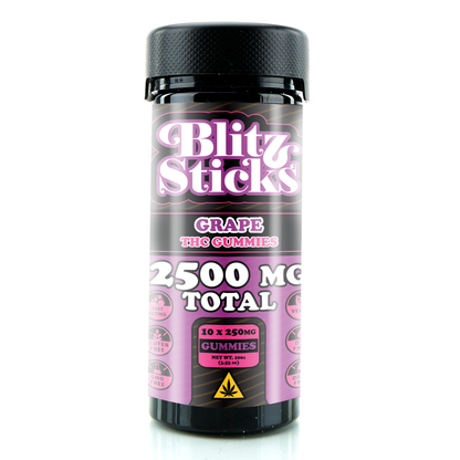 Blitz Sticks THC Gummies – 2,500mg Total (10ct)