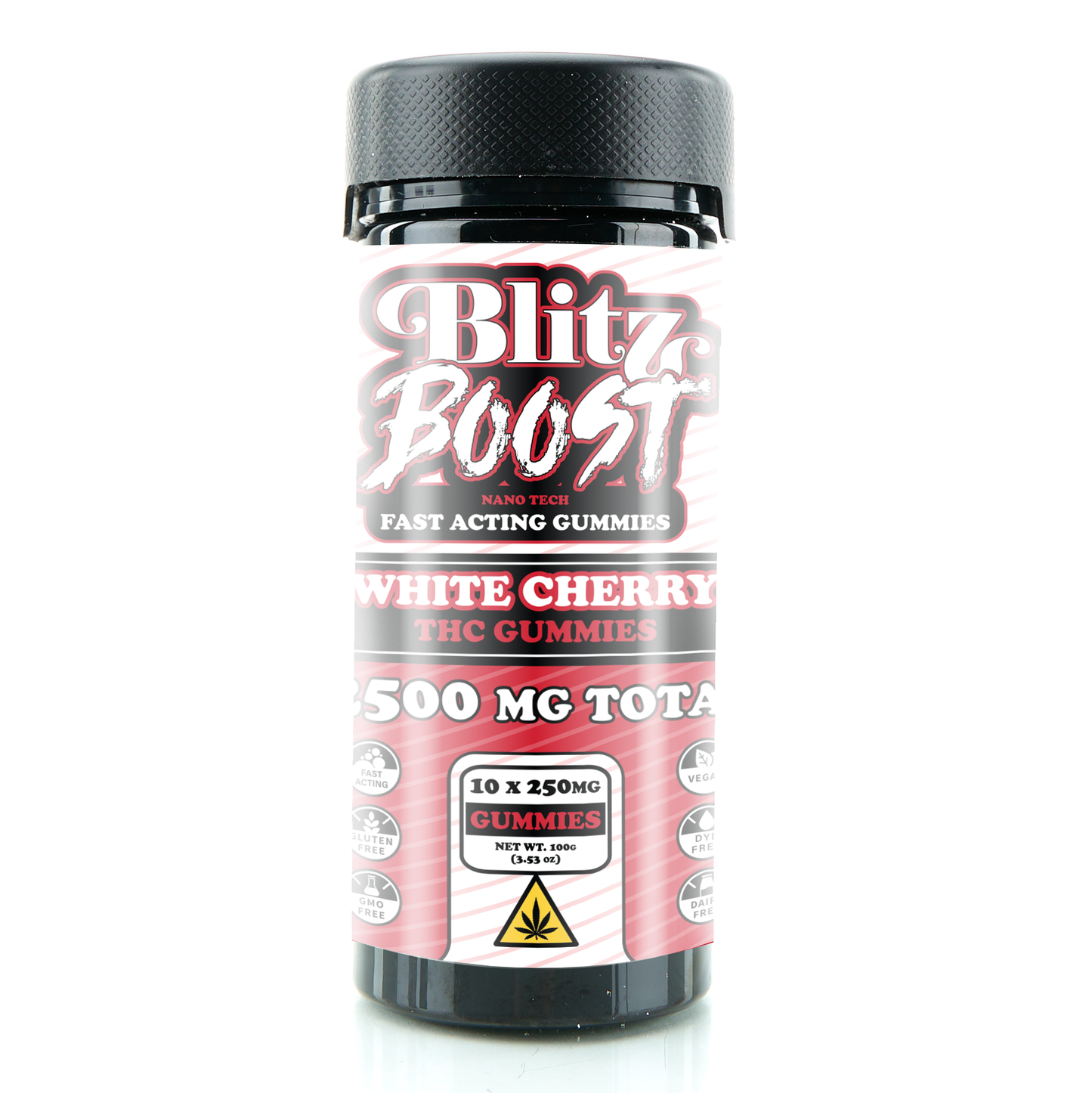 Blitz Boost Fast Acting THC Gummies  – 2,500mg Total (10ct)