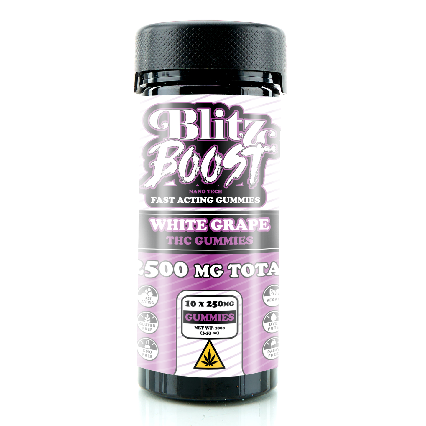 Blitz Boost Fast Acting THC Gummies  – 2,500mg Total (10ct)