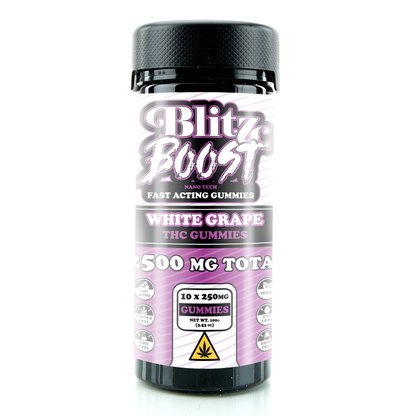 Blitz Boost Fast Acting THC Gummies  – 2,500mg Total (10ct)