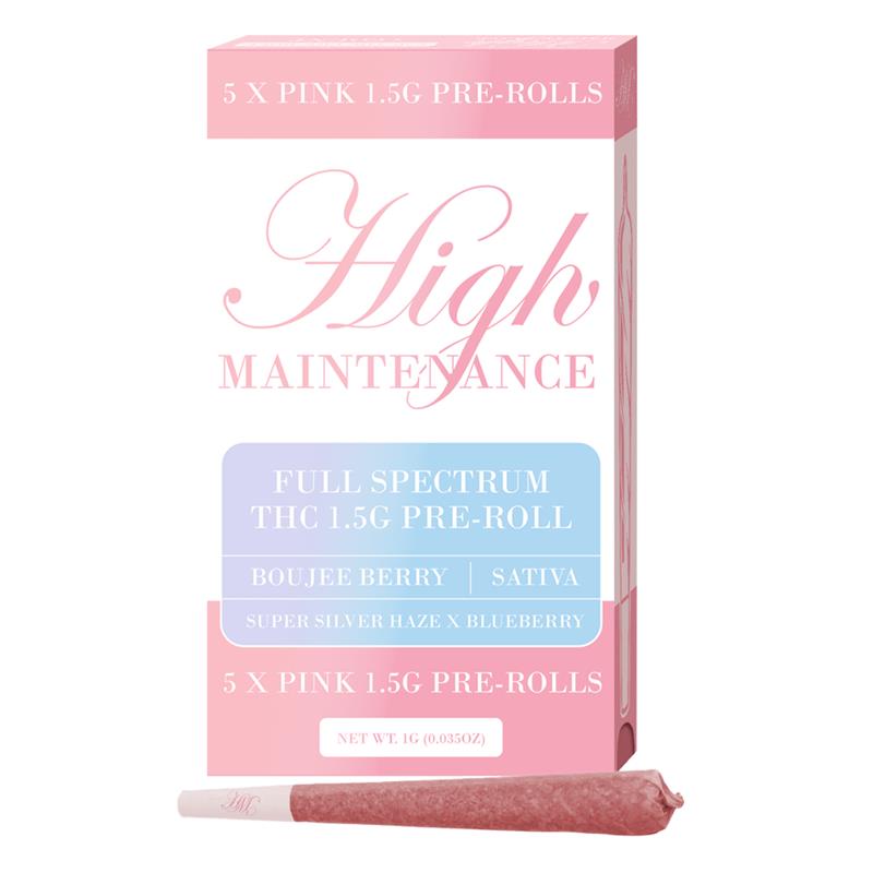 High Maintenance – 5ct Full Spectrum THC 1.5g Pre-Rolls