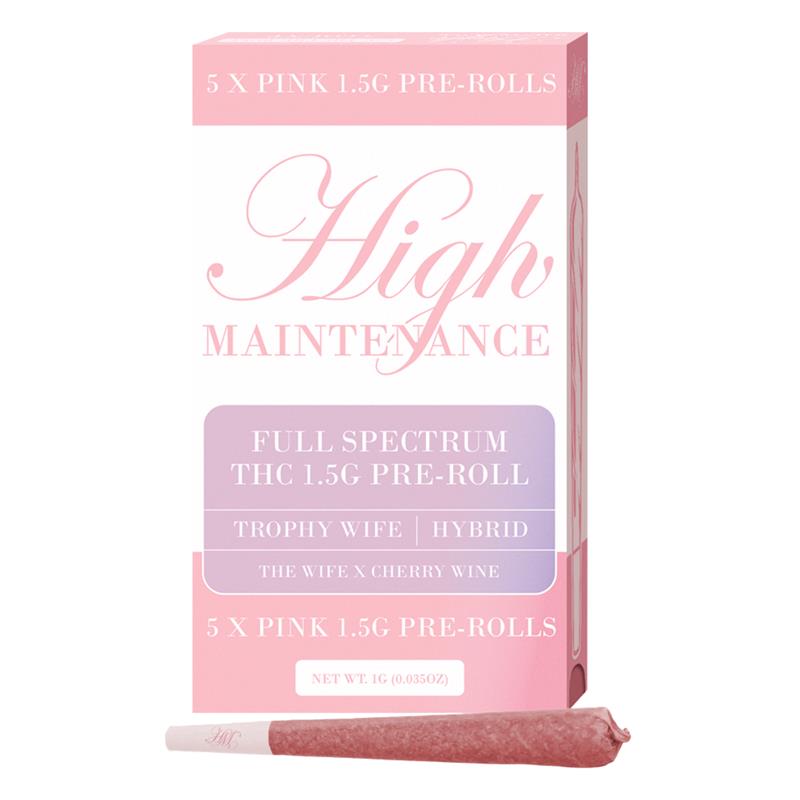 High Maintenance – 5ct Full Spectrum THC 1.5g Pre-Rolls
